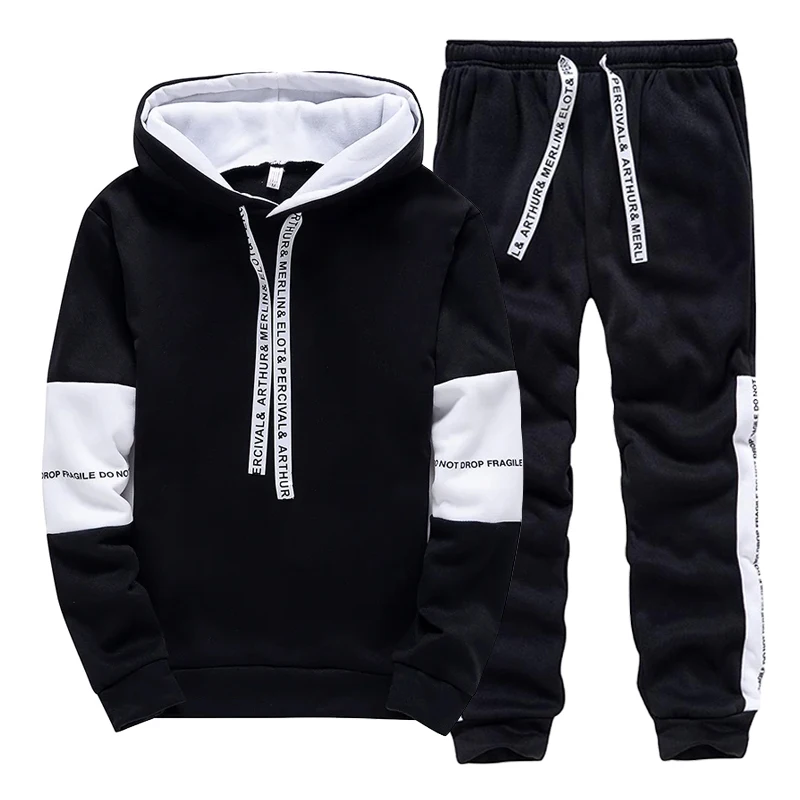 Winter Clothing Men - Ensemble de survêtement homme noir et