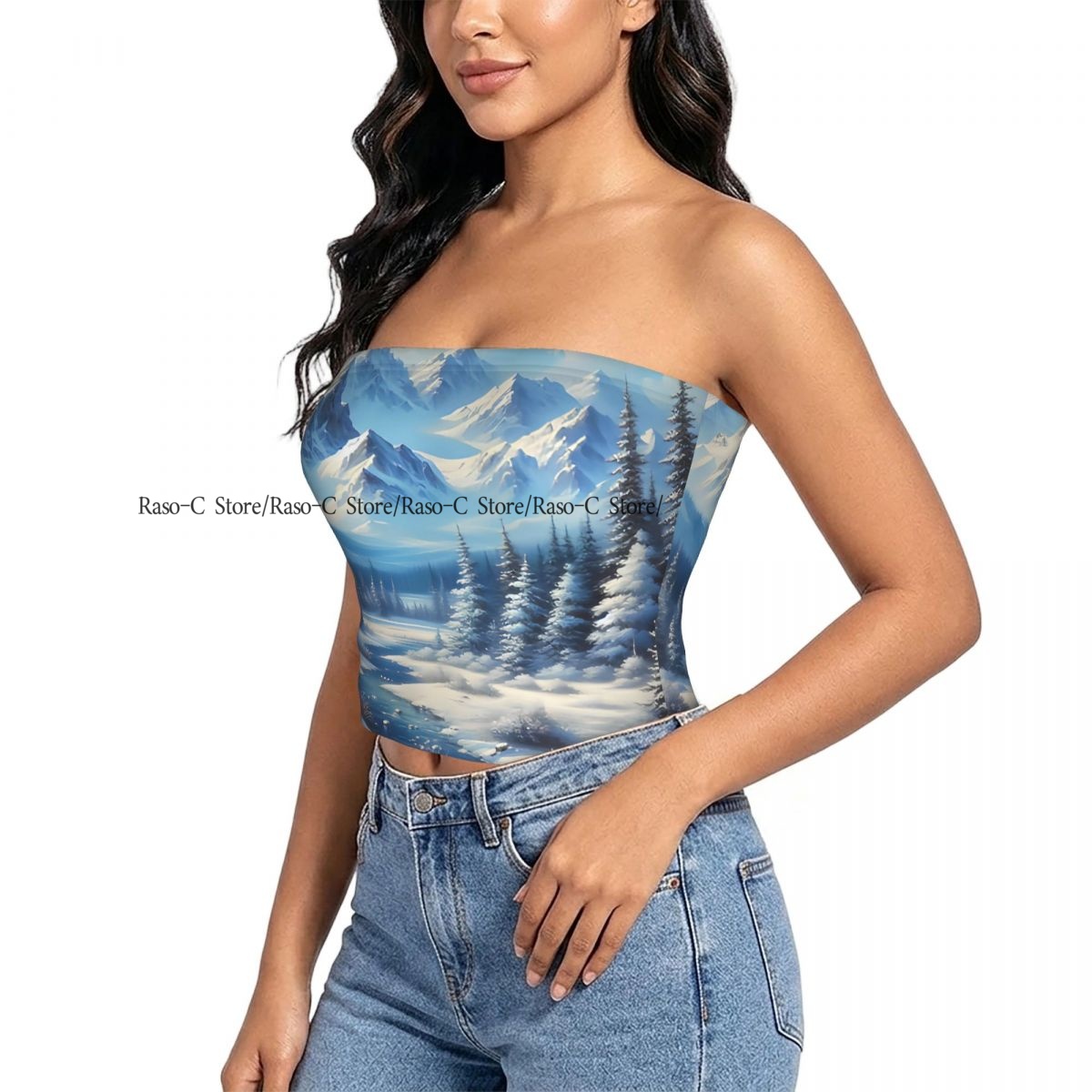 Winter Clothing Youtube - Haut tube court slim sans bretelles