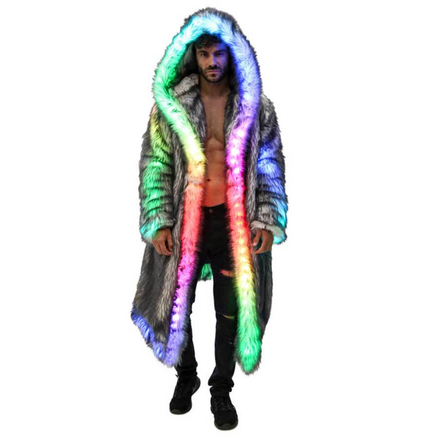 Winter Clothing Pk - Manteau en fausse fourrure pour hommes,