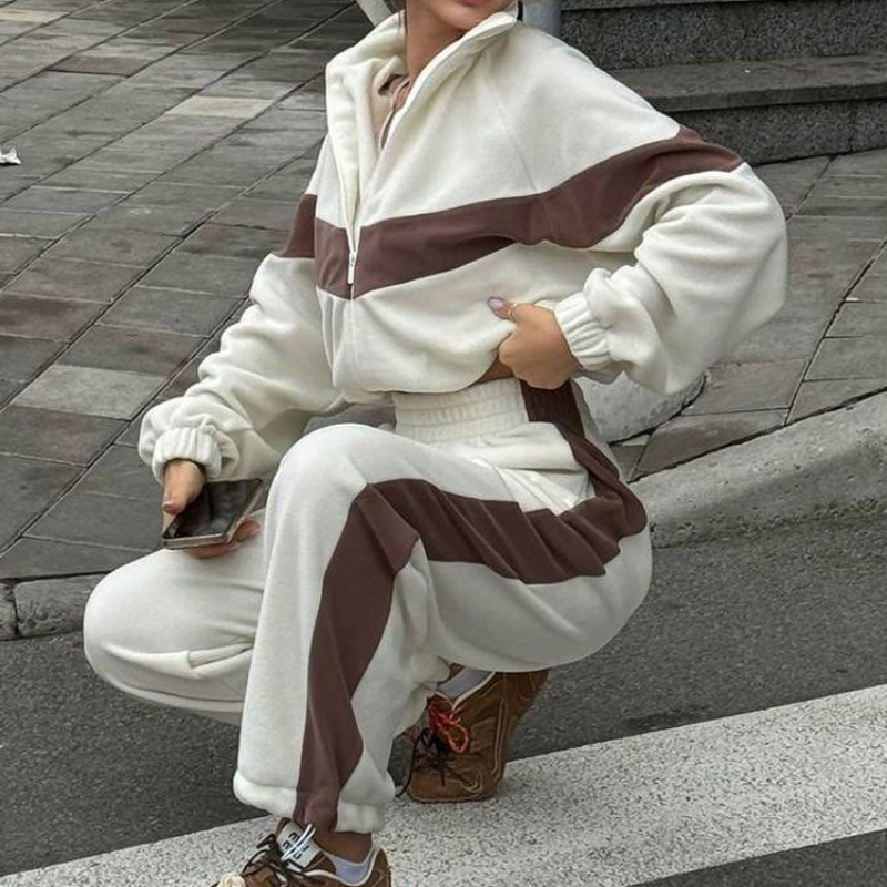 Y2K Winter Clothing - Ensemble deux pièces pantalon pour femmes,