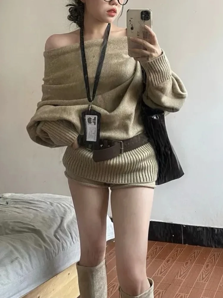Y2K Winter Clothing - Tenues en tricot coréen pour femmes,