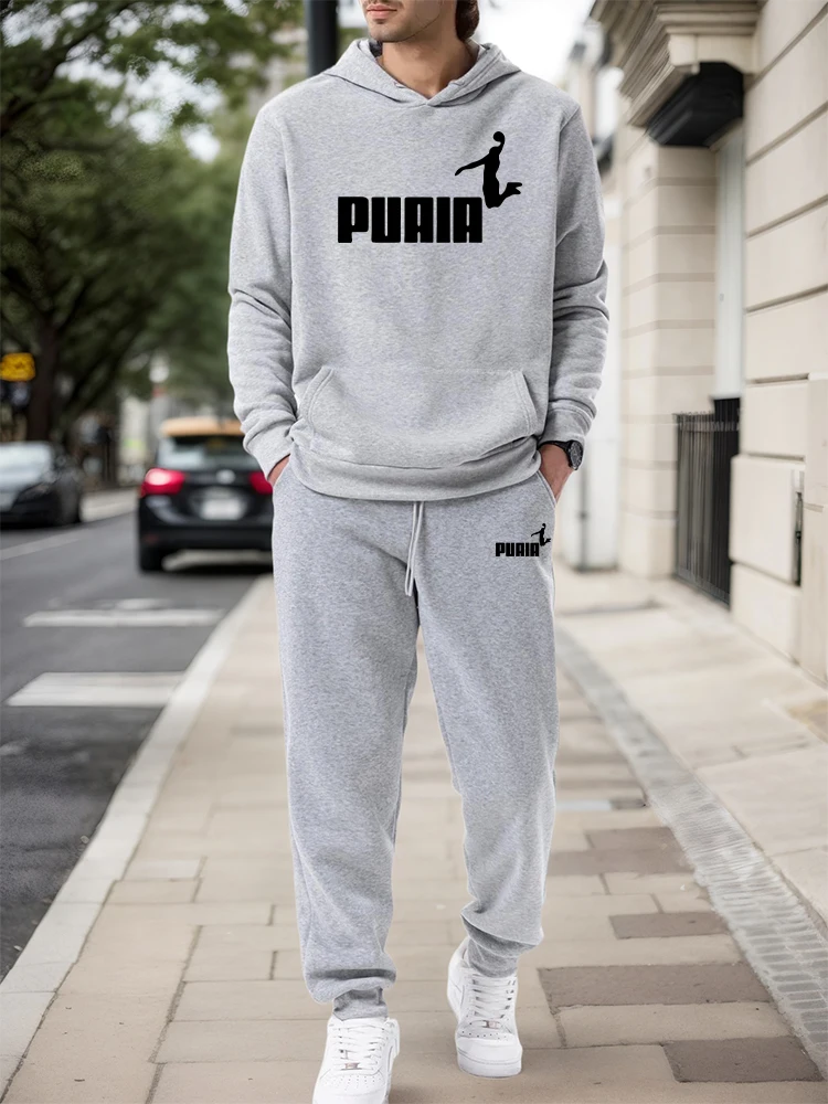 Winter Clothing Men - Ensemble Homme/Haut à Capuche/Pantalon 2026 Automne