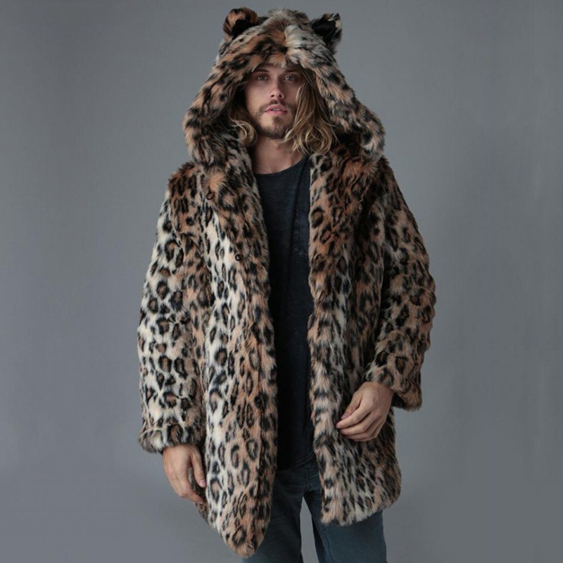 Winter Clothing Pk - Hommes fausse fourrure veste hiver manteau