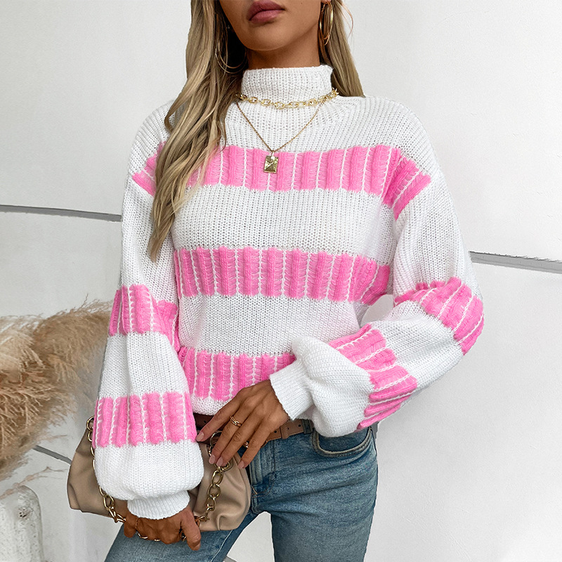 Winter Clothing Colors - Pulls pour femmes, pull décontracté rayé,