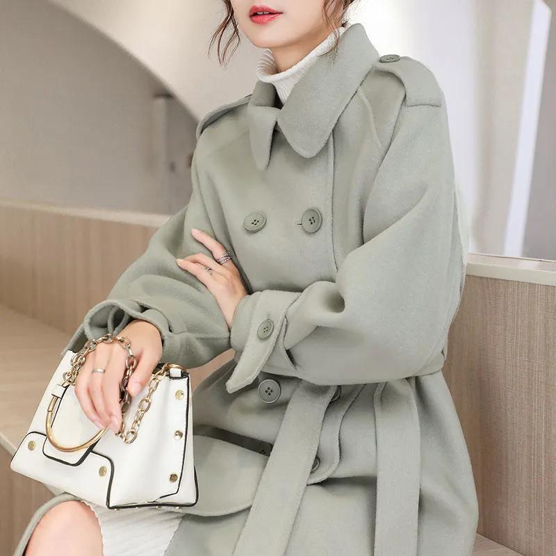 Winter Clothing Youtube - Manteau en laine mi-long pour femme,