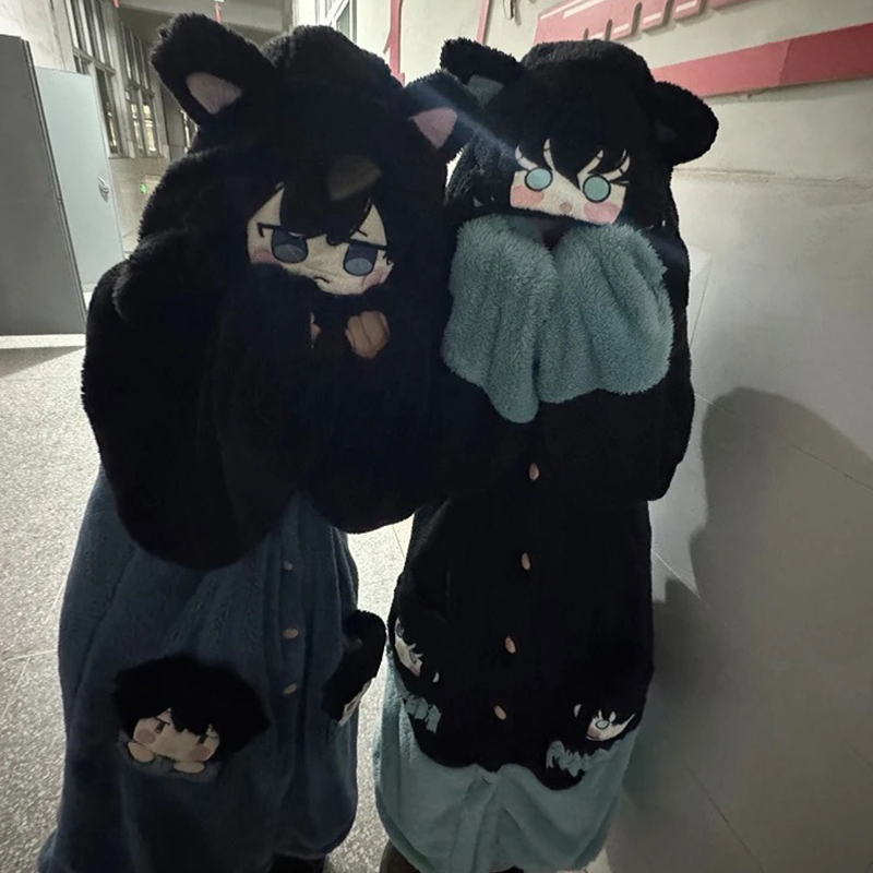Y2K Winter Clothing - Pyjama d'hiver Y2K Tokitou Muichiro, accessoires