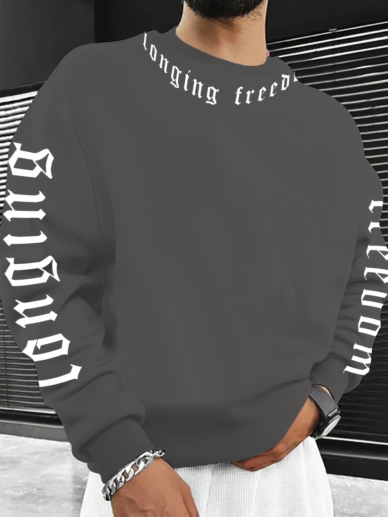 Sweat-shirt à col rond pour ho - Winter Clothing Men avis et prix