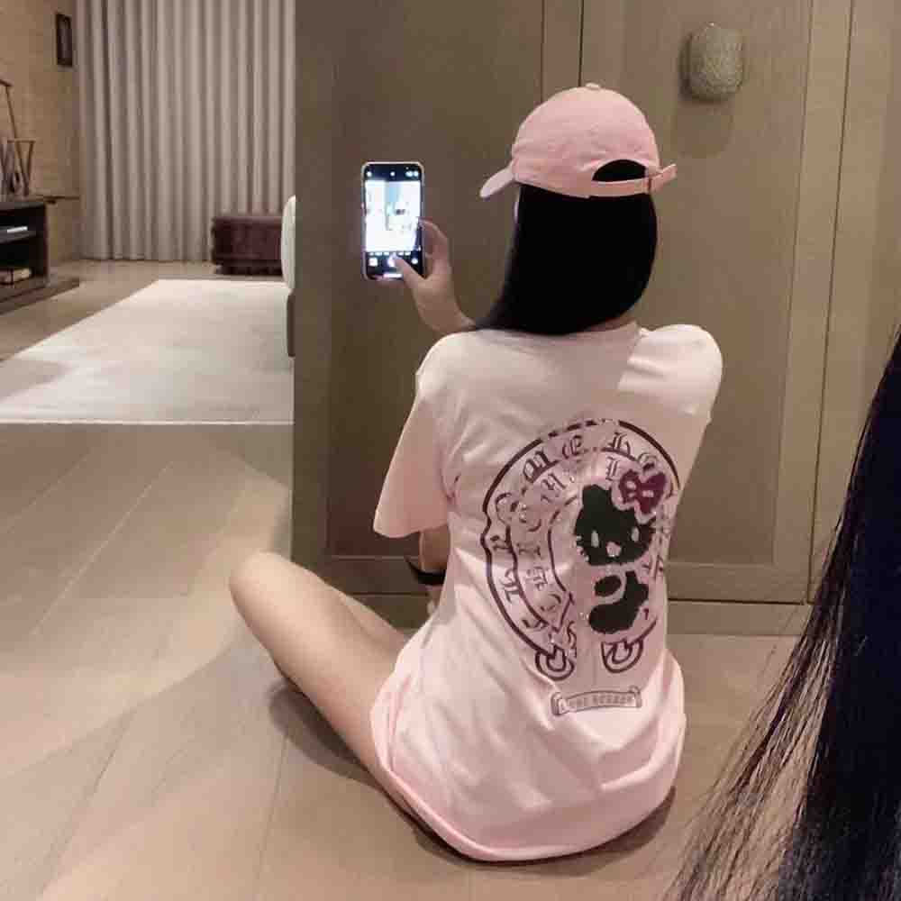 T-shirt imprimé diamant Hello  - Y2K Winter Clothing avis et prix