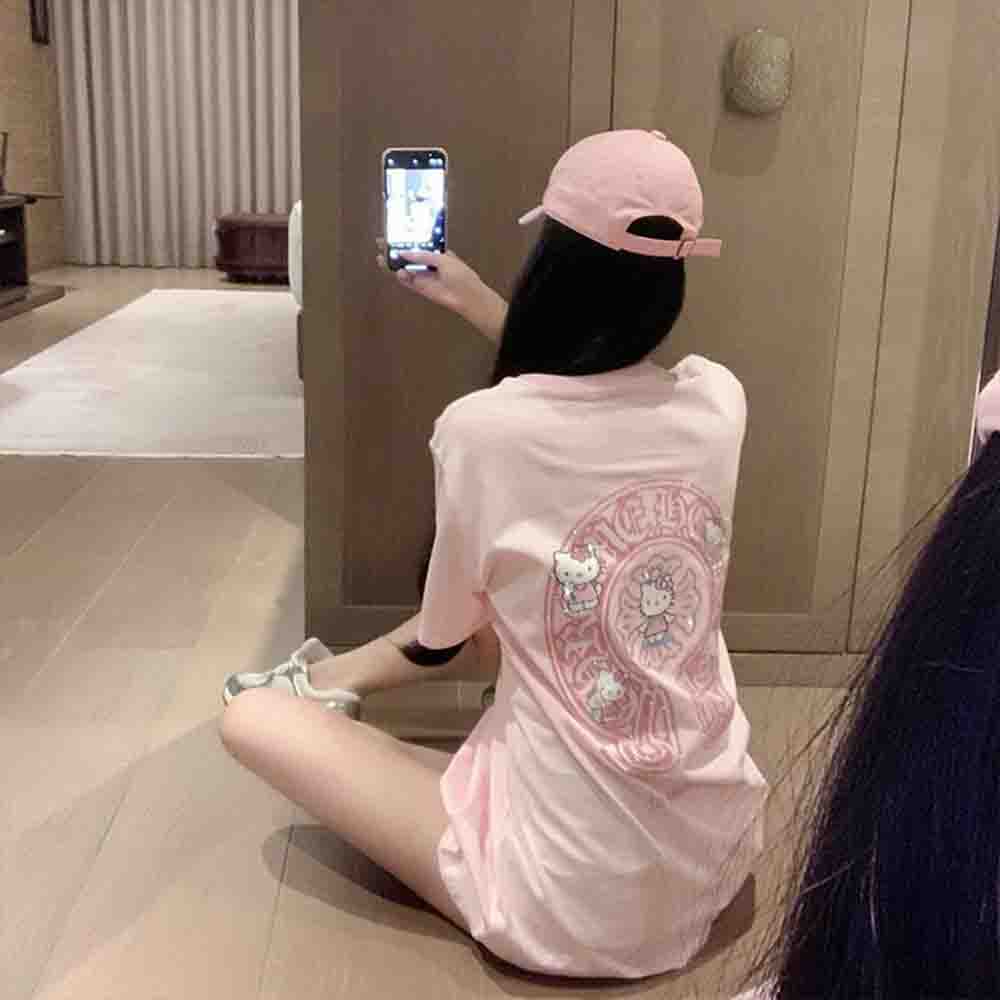 T-shirt imprimé diamant Hello  - Y2K Winter Clothing avis et prix