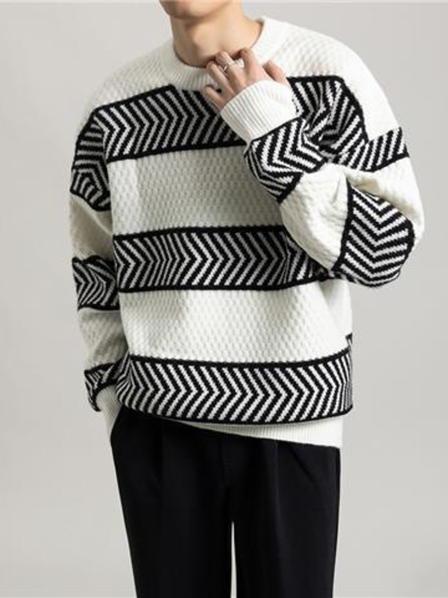 Pull Rayé Décontracté pour Hom - Winter Clothing Colors avis et prix