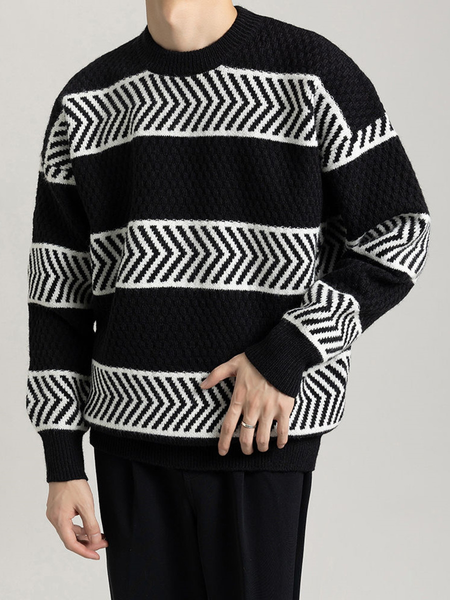 Pull Rayé Décontracté pour Hom - Winter Clothing Colors avis et prix