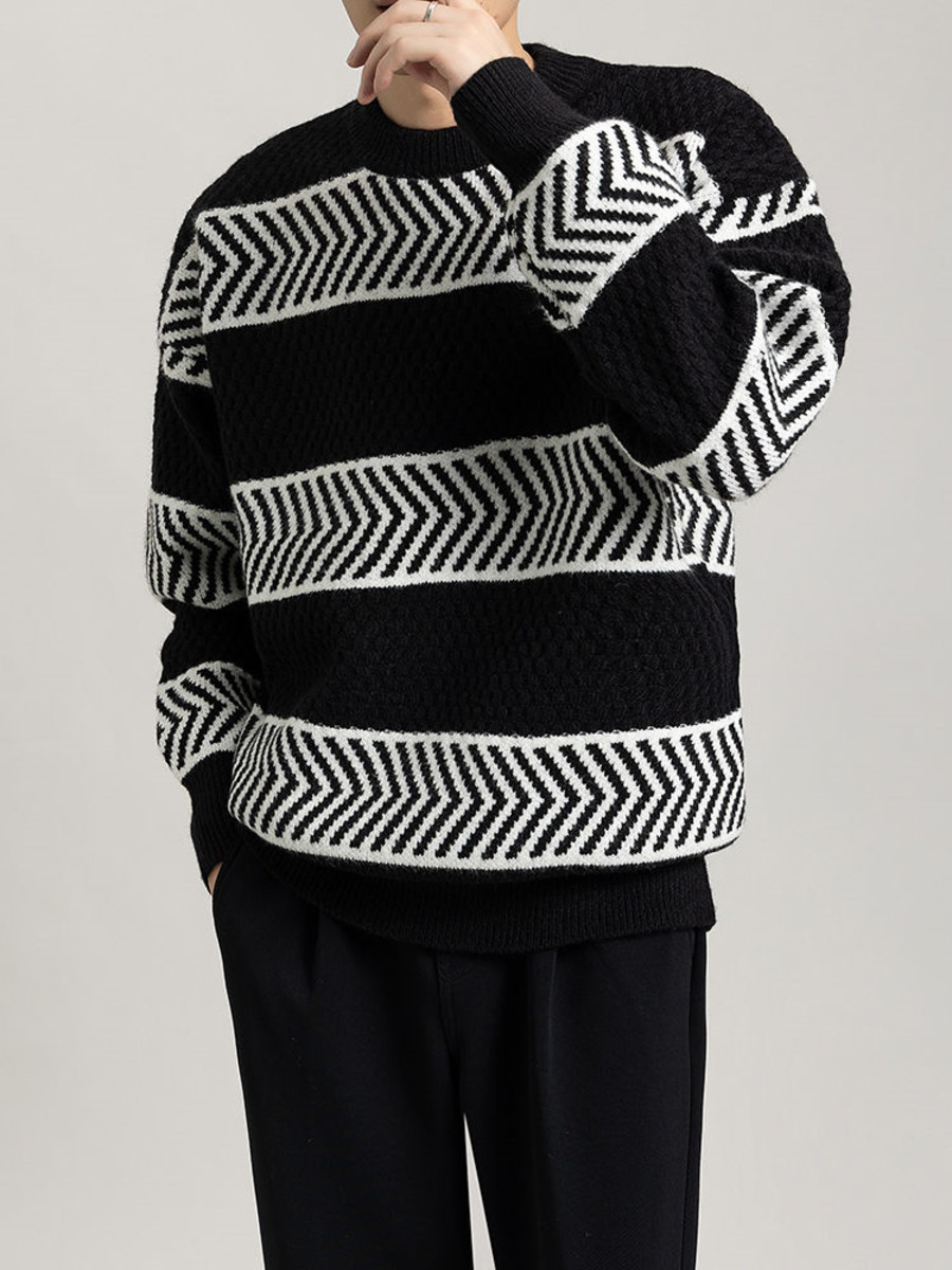 Pull Rayé Décontracté pour Hom - Winter Clothing Colors avis et prix