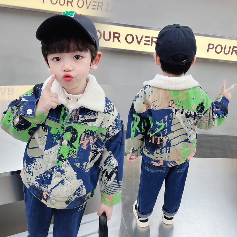 Enfants bébé chaud Denim veste - Winter Clothing Drawing avis et prix