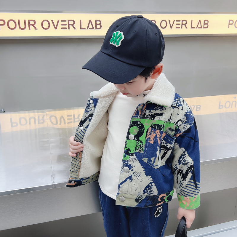 Enfants bébé chaud Denim veste - Winter Clothing Drawing avis et prix