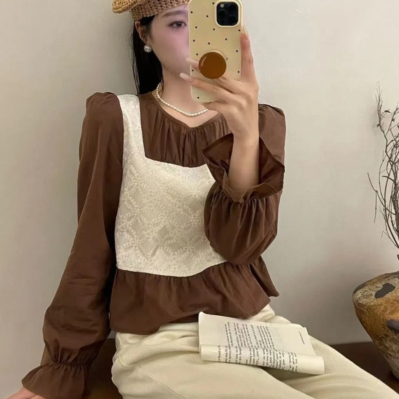 Ins-Faux Deux Chemises de Styl - Winter Clothing In French avis et prix